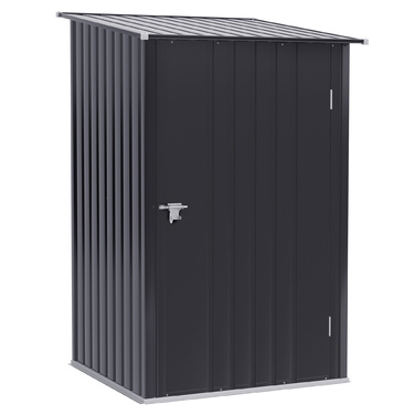 Outsunny Garden Shed Садовий сарай 1 x 1 м Металевий садовий сарай Садовий сарай 0,92 м² Оцинкована сталь Темно-сірий