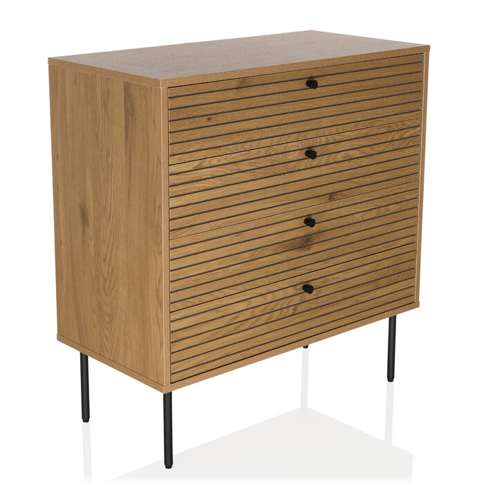 Комод LINNO K 80x40x85 см 4 шухляди дуб hjh LIVING