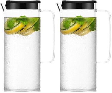 Скляний глечик для води Bodum MELIOR, прозорий, 1.2 л, набір 2 шт.