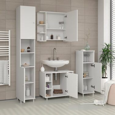 Шафа для ванної Vicco Fynn, біла, 30x190 см, вертикальна