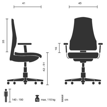 Офісне крісло / поворотне крісло SOLAO 100 grey hjh OFFICE
