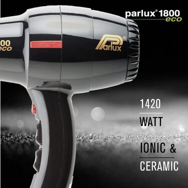 Фен професійний Parlux 1800, чорний, для волосся
