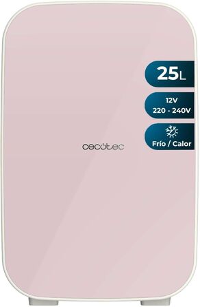 Міні-холодильник Cecotec Bolero MiniColing 25 л, рожевий, 12-220V, для авто та кемпінгу, з регулюванням температури