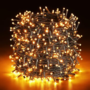 Світлодіодна гірлянда для вулиці LED (100 м, 1000 світлодіодів), теплий білий колір, 8 режимів роботи з функцією пам'яті