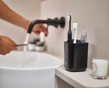 Набір для ванної кімнати Joseph Joseph Bathroom Beauties: миска, тримач для зубних щіток, дозатор мила, нержавіюча сталь, чорний
