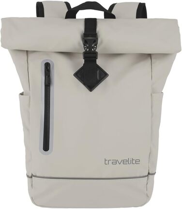 Рюкзак TRAVELITE Rolltop водонепроникний, велосипедний, міський, з відбивачами, 19 л, 48 см, колір слонова кістка