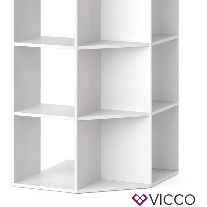 Дитяча книжкова полиця Vicco Luigi, біла, 64x107.8 см, без коробок для зберігання