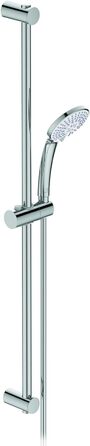 Змішувач для раковини Ideal Standard Ceraflex настінний з термостатом, витяжка 160 мм, регульовані з'єднання, водозберігаюча картридж CLICK, хром (з душовою стійкою, штанга 900 мм, хром)