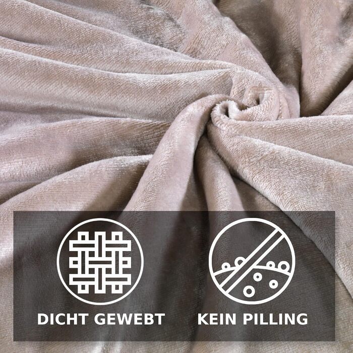 Зимовий комплект постільної білизни MALIKA з плюшу Nicky-Teddy Cashmere Coral Fleece, колір Taupe, 155x220 см