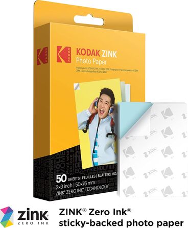 KODAK Step: Мобільний фотопринтер з Bluetooth - друк фото на Zink 2x3” - сумісний з iOS та Android