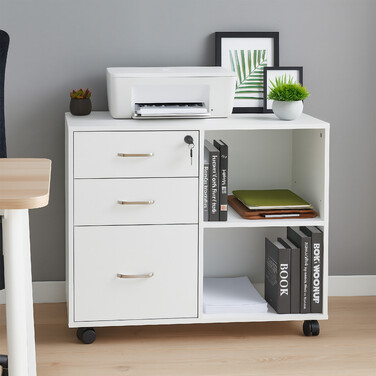 Роликовий контейнер Relaxdays з шухлядами та полицями