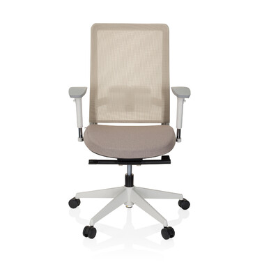 Офісне крісло / обертове крісло PURE WHITE сітка / тканина бежева hjh OFFICE
