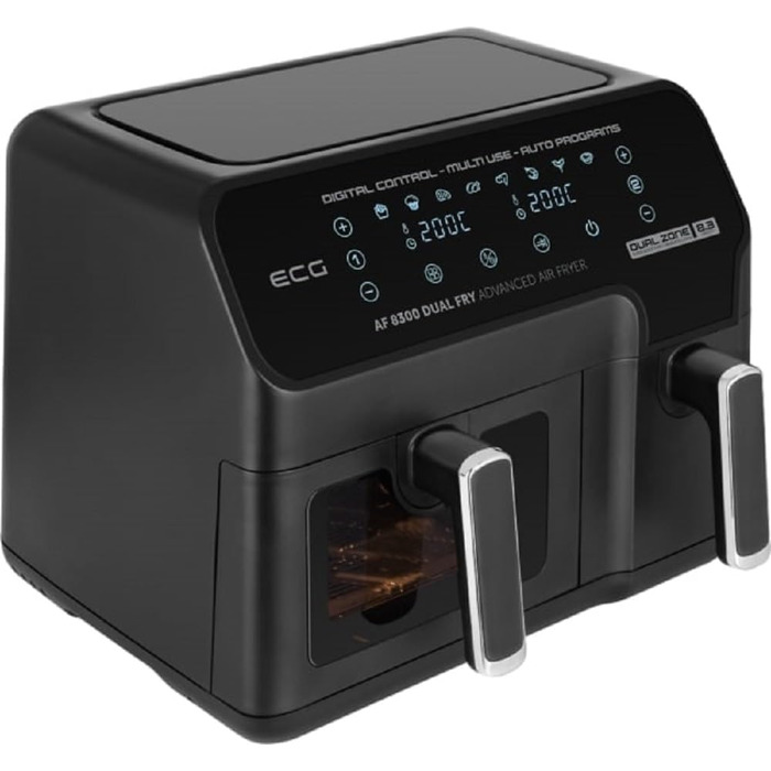 Фритюрниця ECG AF 8300 Dual Fry, 8,3 л, 2700 Вт, подвійна чаша, електрична