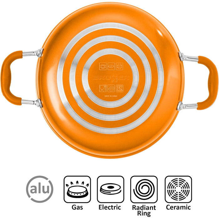 Набір каструль BRUNNER Mandarina, 9 предметів, антипригарне покриття