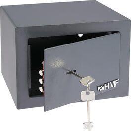 Сейф HMF 49216-11 для меблів, малий, з ключем, 23x17x17 см, антрацит