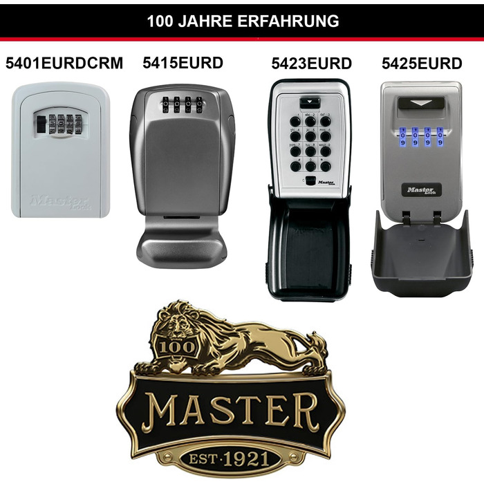 Ключниця Master Lock з кодовим замком для настінного монтажу, середнього розміру, для зовнішнього використання (Cream, Medium)