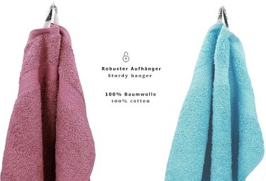 Набір рушників Betz PREMIUM 12 шт. 100% бавовна, для ванної та душу, колір ягідний/океан, 2 душових, 4 рушники для рук, 2 гостьових, 2 для мила, 2 рукавиці