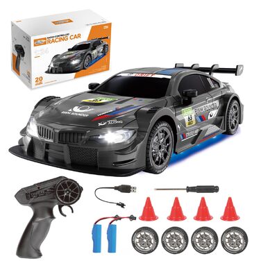 RC Дрифт-кар 1:24, 4WD, 2.4GHz, чорний, 2 батареї, LED, швидкість 20 км/год