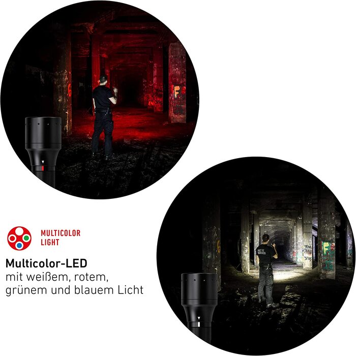 Ліхтарик Ledlenser P6R Core QC, мультиколірний LED (білий, червоний, зелений, синій), акумуляторний, 270 лм, 335 м, для полювання, риболовлі, аутдору