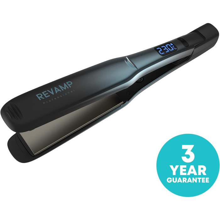 Керамічний випрямляч для волосся REVAMP Progloss Ultra X Shine з іонними пластинами, професійний стайлер для довгого і густого волосся, швидкий нагрів