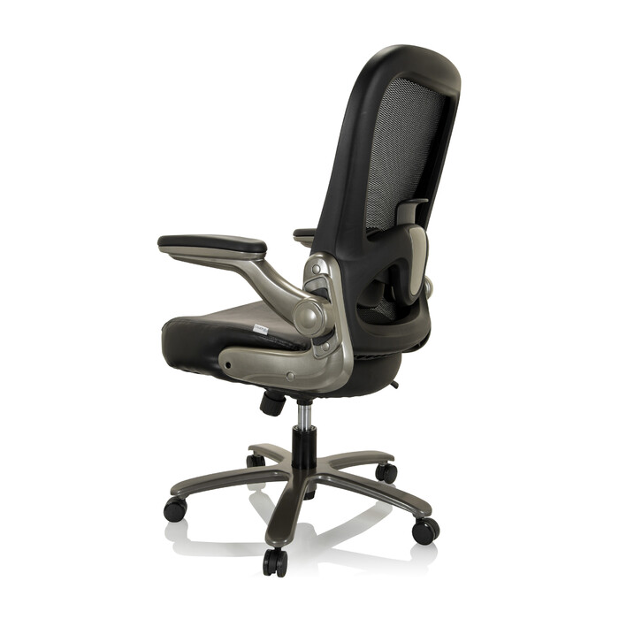 Надміцне крісло / офісне крісло INSTRUCTOR T I Titan XXL сітка / шкіра чорна hjh OFFICE