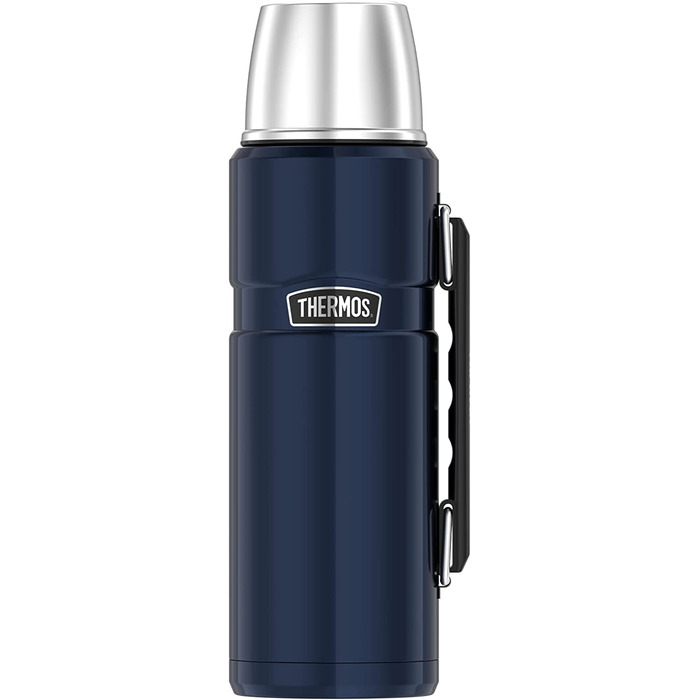 Термос Thermos Stainless King 1,2 л, нержавіюча сталь, синій, з ручкою