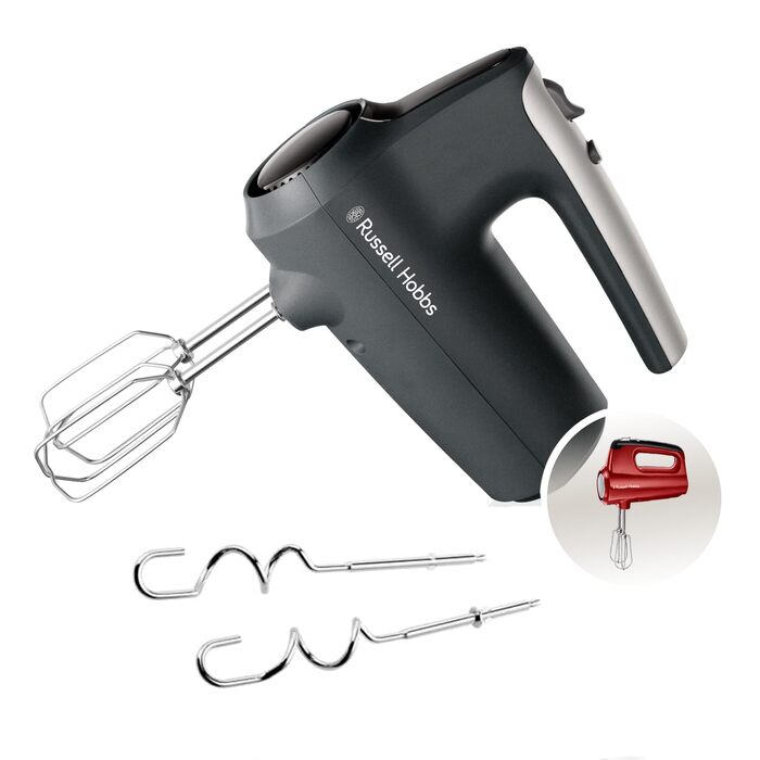 Міксер ручний Russell Hobbs Desire Red 350W з насадками для тіста та збивання, 5 швидкостей + імпульс