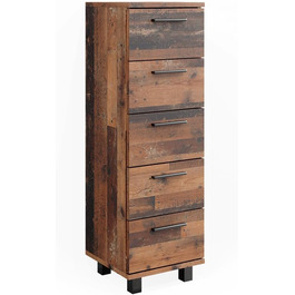 Пенал для ванної Vicco Ilias, дуб рустикальний, 30x95 см, 5 шухляд