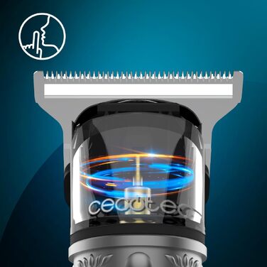 Тример для обличчя та тіла Cecotec PrecisionCare Samurai Profiling 6в1, сірий, з LED-дисплеєм