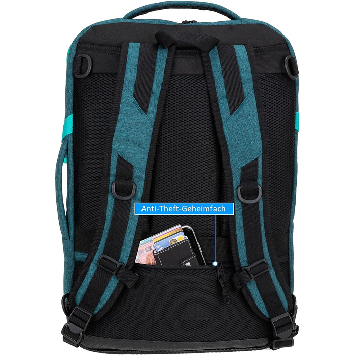 Рюкзак Elephant Fly Legends XL 45 л для ручної поклажі, з відділенням для ноутбука, антикрадій, дорожня сумка для літака та автобуса