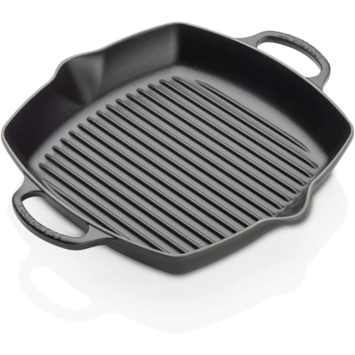 Сковорода-гриль LE CREUSET Signature квадратна 30 см, чавун, чорна матова, для всіх плит та духовок