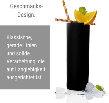Коктейльні склянки Matte Black для коктейлів Campari Tumblers 320 мл Набір із 6 предметів Чорний Нью-Йоркський бар Stölzle Lausitz