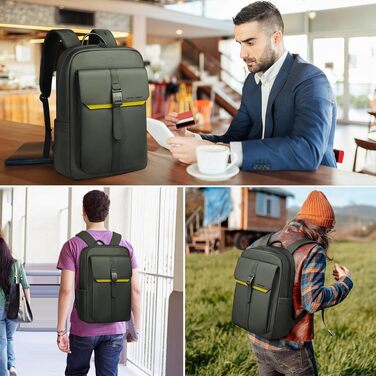 Бізнес-рюкзак для ноутбука 15.6 дюймів hk Business Rucksack, тонкий міський рюкзак для чоловіків та жінок (Зелений)