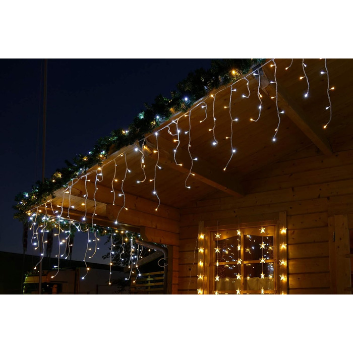 Світлодіодна гірлянда Gartenpirat 4,2 м 168 LED бурштинова, таймер, для вулиці та дому, новорічна ілюмінація