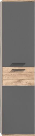 Підвісна шафа для ванної xonox.home Mason, сіра, 37x152x24 см