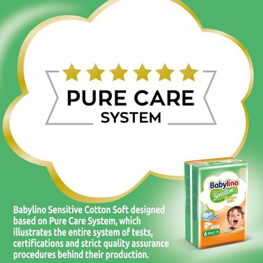 Дитячі підгузки Babylino Sensitive розмір 5 Junior (11-16 кг), 132 шт.