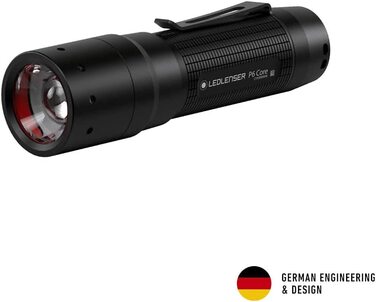 Ліхтарик Ledlenser P6 Core з Advanced Focus System, 90 люменів, 6 годин роботи, ультракомпактний і легкий, для туризму та кемпінгу
