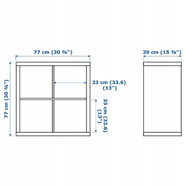 Стелаж IKEA Kallax 77x77x39 см, білий