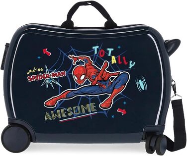 Дитяча валіза Marvel Spiderman, синя, 50x39x20 см, ABS, кодовий замок, 34 л, 1,8 кг, 4 колеса, ручна поклажа