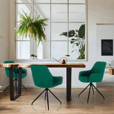 Стілець обідній ELVERUM Velvet Green hjh LIVING