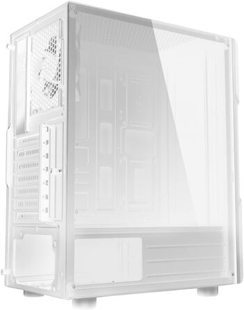 Ігровий корпус Spirit of Gamer Clone III білий, ATX/mATX/ITX, з підсвічуванням RGB, скляна бічна панель, 2 вентилятори 120 мм (1 ARGB), корпус для ПК
