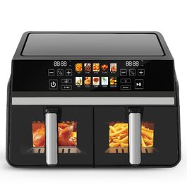 Аерофритюрниця Citybee XXL 10л з двома камерами (5л+5л), сенсорне керування, Dual Zone, 2200 Вт, чорна