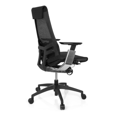 Офісний крісло GENIDIA SMART BLACK CM сітка чорний AL Chrom hjh OFFICE