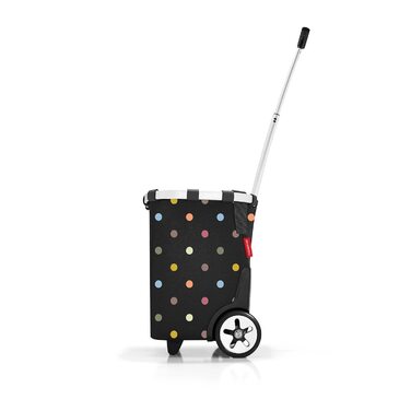 Reisenthel Carrycruiser Dots – Сумка-візок для покупок із міцною алюмінієвою рамою, плечовим ременем, знімною сітчастою внутрішньою кишенею, водовідштовхувальна