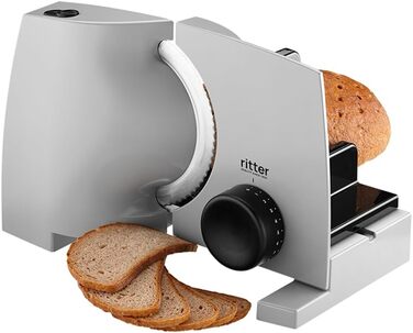 Електрична скибочкарка та хліборізка ritter nova 1 E з металу, з полірованим лезом, виробництво Німеччина