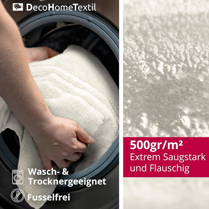 Набір махрових рушників DecoHomeTextil з 100% бавовни, 10 предметів, м'які та гігроскопічні, колір шампань (6 шт. 50x100 см)