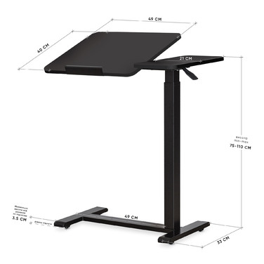 Стіл Hommex Mobidesk Duo USB Black (арт. ТН-010-2 Black)