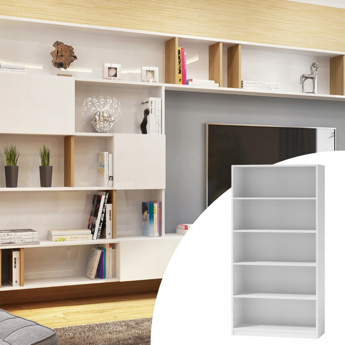 Стелаж Matkam 80 x 30 x 182 см, білий