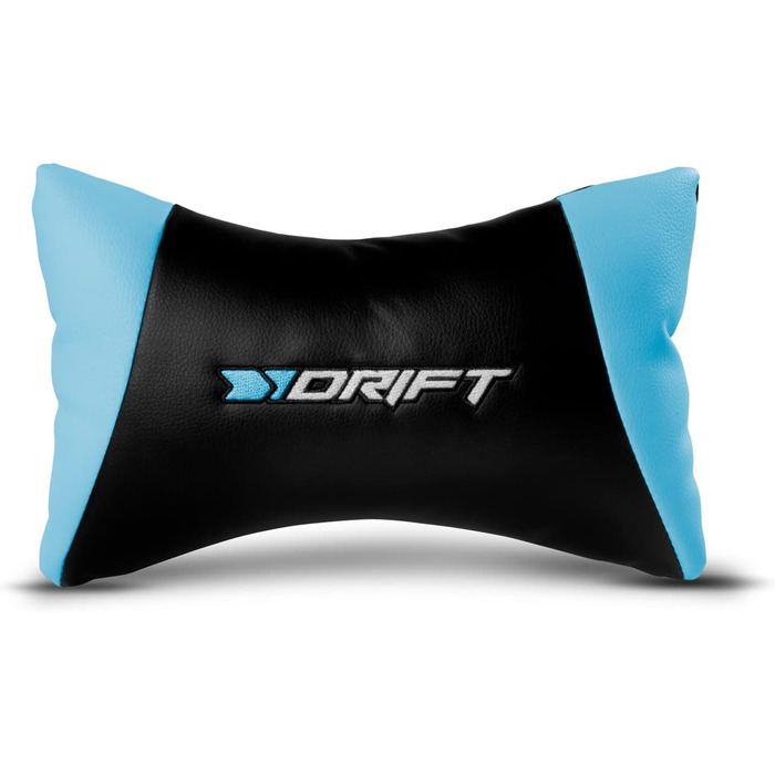 Ігрове крісло DRIFT DR175BUE, екошкіра, 2D-підлокітники, клас 4, обертове, чорний/синій