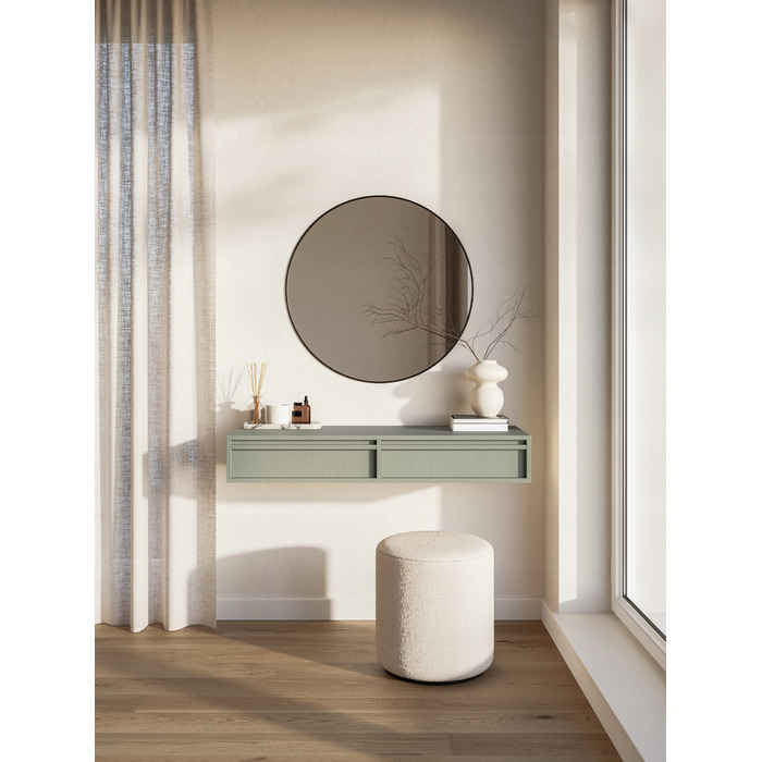 Тумба під умивальник Selsey у матових відтінках зеленого, 110 x 17 x 38,4 см